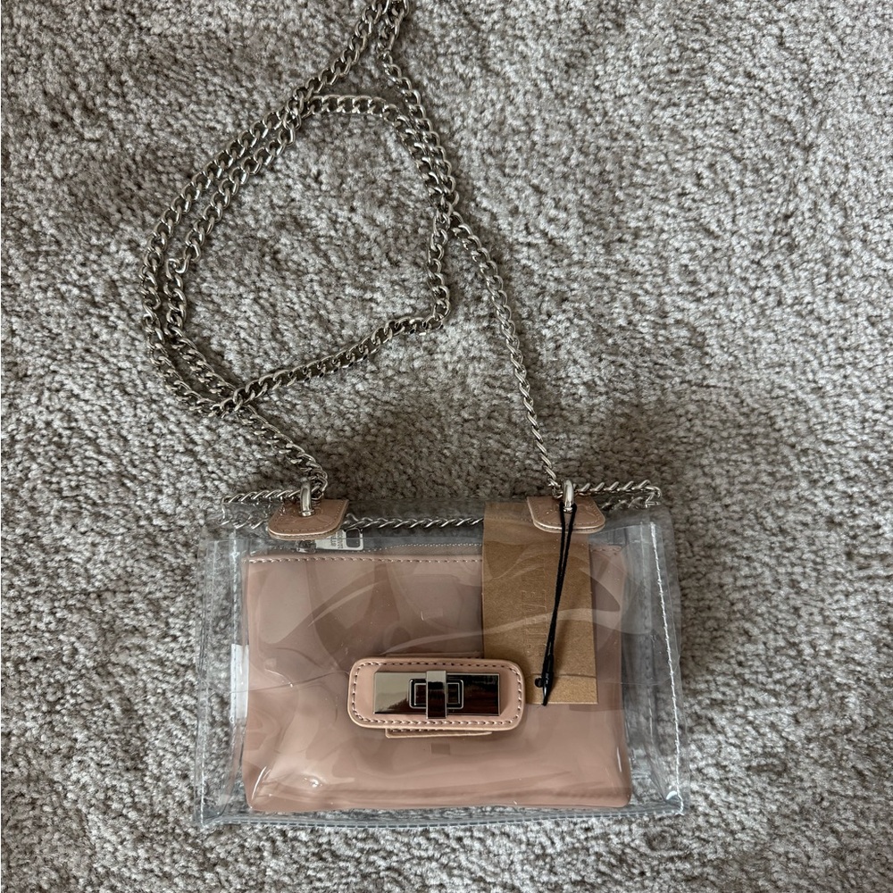 Steve Madden Transparent Chain Shoulder Bag